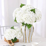 4pcs Large Hydrangea Artificial Flowers Blue Green Artificial Hydrangea Flower Branches Wedding Bouquet Flower 45cm/17.71in