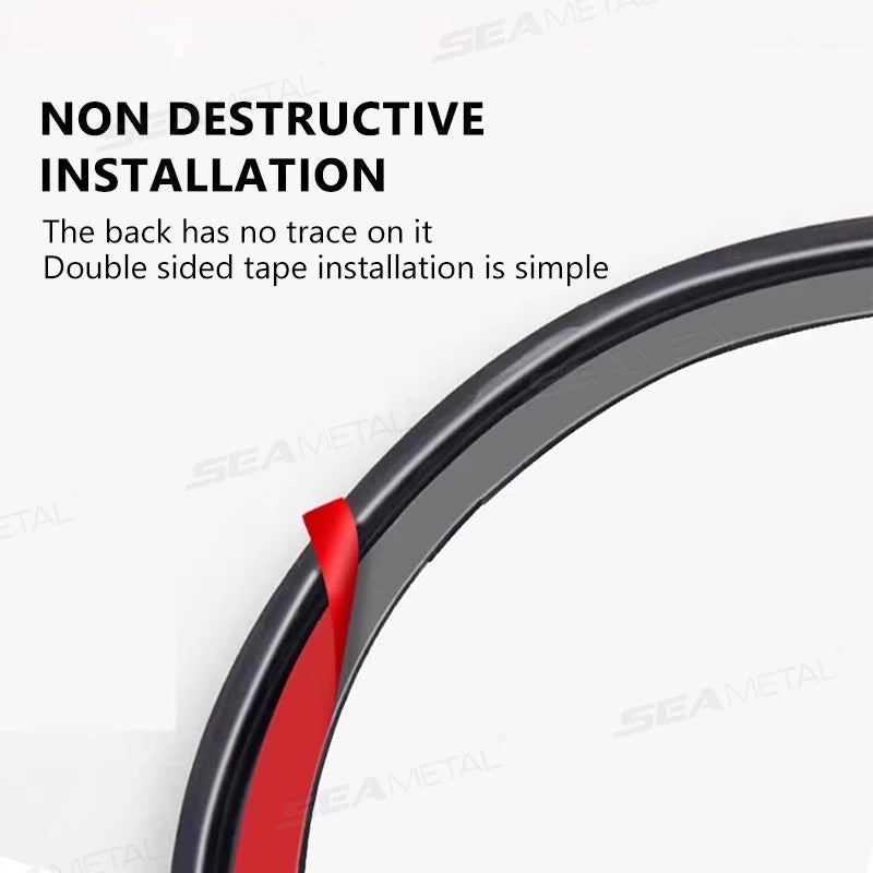 SEAMETAL Car Fuel Cap Seal Strip Waterproof Dust-Protection Gas Cap Rubber Sealing Gap Filler Self Adhesive Weather Stripping