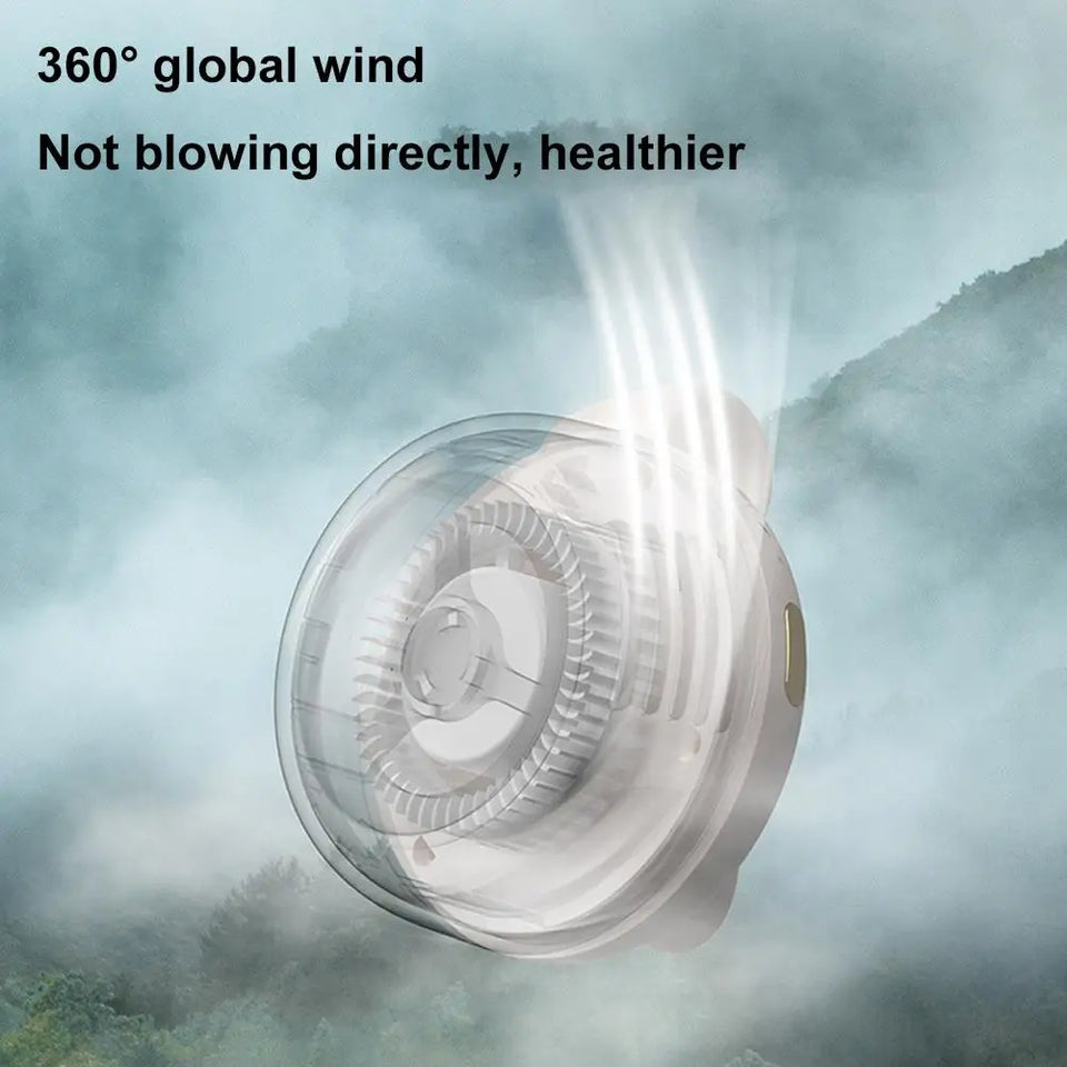 360° Adjustable Airflow Portable Neck Fan Soft Breeze Quiet Personal Cooling Fan for Outdoor & Office Travel Mini Fan