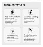 HAVMORE Upgrade Manual Coffee Grinder CNC Professional Stainless Steel Diamond Adjustable Manual Burr Coffee Bean Grinding