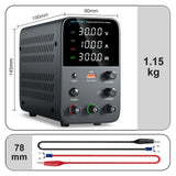Wanptek Adjustable DC Power Supply 30V 60V 5A 10A Lab Bench Power Supply USB Interface Fast Charging Preset Voltage and Current