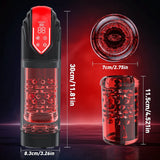 New LCD Automatic Sucking Licking Masturbator Cup 9 Thrusting Rotating Pocket Pussy Pumps & Enlargers Stroker Blowjob Penis Pump