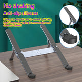 Metal Mini Foldable Laptop Stand Adjustable Angle Portable Notebook Holder for 10-17 Inch Laptops Ideal for Home Office Travel
