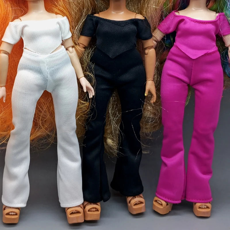 Kids Fancy 28CM 11In High School Doll Clothes Accessories DIY Clothing Trousers Yoga Set For Dolls Girls Birthday Gift