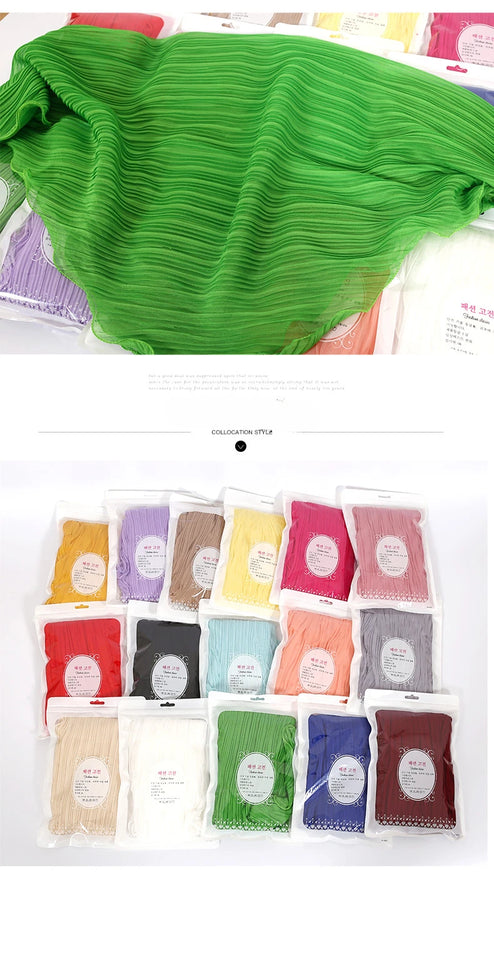 Summer Multi-functional Sunscreen Shawl Women's Long-sleeved Loose Light Breathable Anti-UV Pleated Chiffon Scarf Driving Sleeve