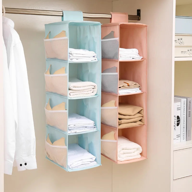 Hanging Storage Closet Clothes Organizer Wardrobe Jeans Sweater Pants T-shirt Home Bedroom Cabinet Organization Dressing Room
