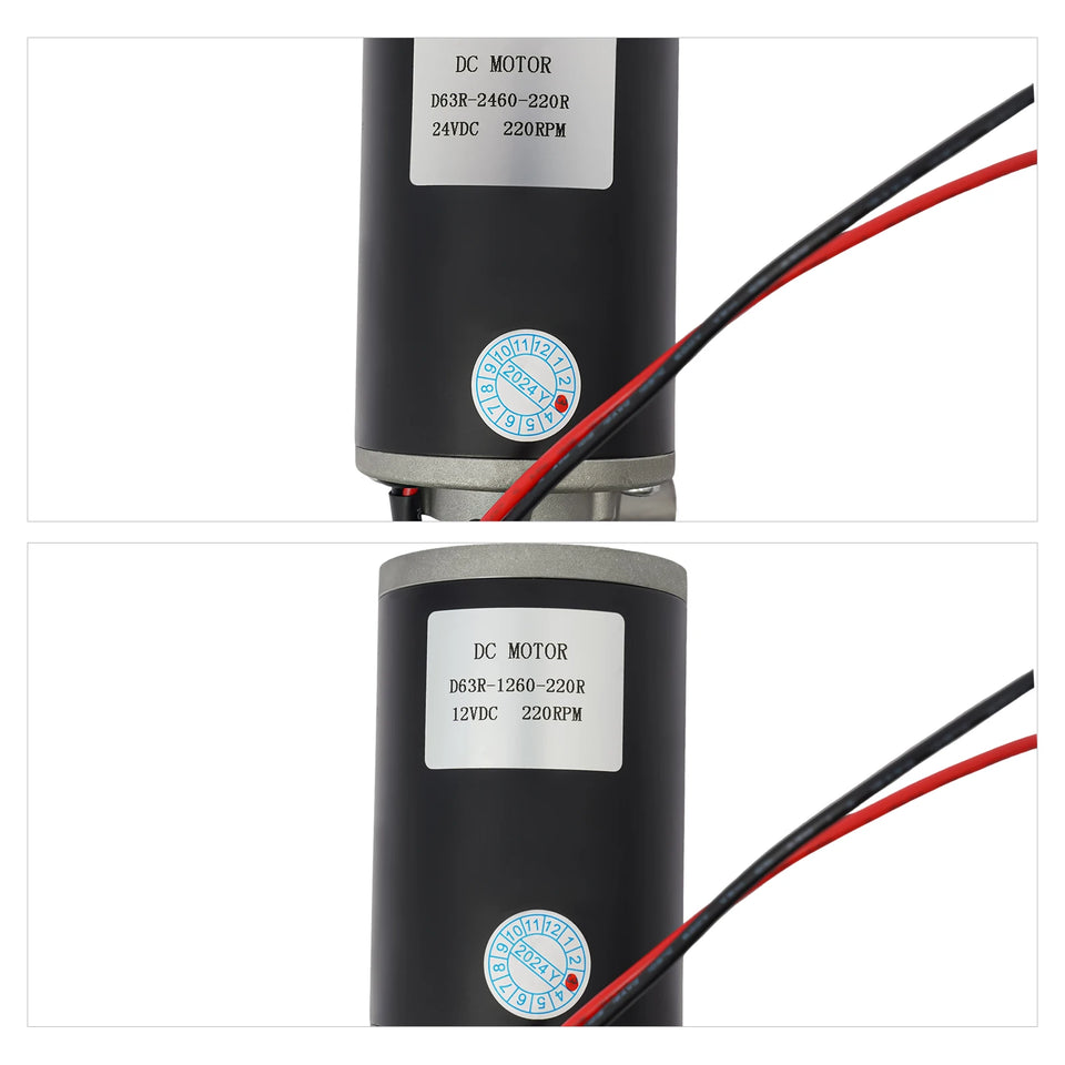 Bymaocar Dc Motor, 60w 220rpm Dc Gear Motor, Electric Gear Motor  60w-24v/12v Used in Packaging, Printing, Textile,