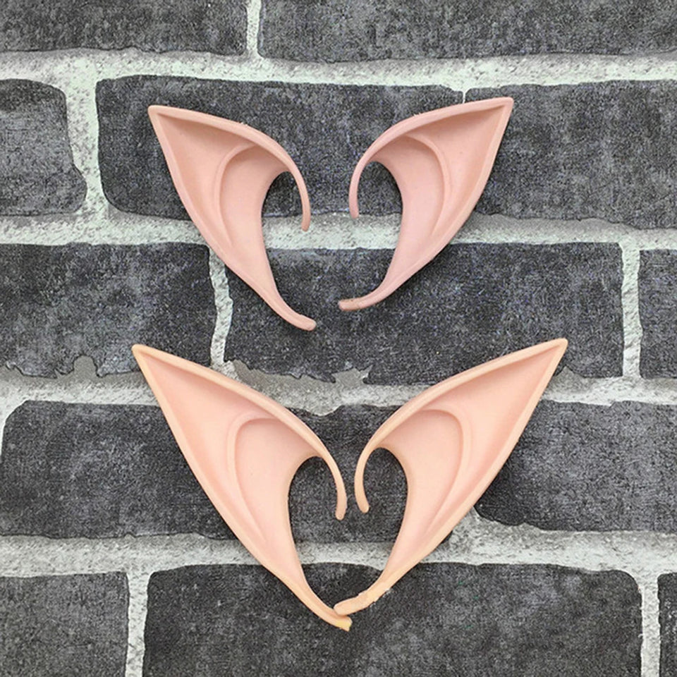 1-10Pairs Party Decor Angel Elf Latex Ears Fairy Cosplay Costume Accessories Halloween Decor Kid Toy Photo Props
