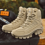 2024 New Winter Work boots Men's Desert Tactical Boots Outdoor Hiking Shoes Men's Leather Desert Combat Ankle Boots Plus Size