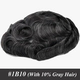 New Australia--Male Hair Prosthesis Toupee Men Lace and PU Breathable Men's Wig For Men Natural Hairline 6" Men's Hair System