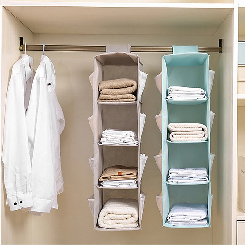 Hanging Storage Closet Clothes Organizer Wardrobe Jeans Sweater Pants T-shirt Home Bedroom Cabinet Organization Dressing Room