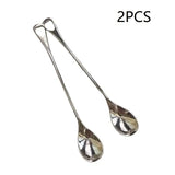 2Pcs Stainless Steel Coffee Stirring Spoon Long Handle Ice Cream Dessert Tea Spoon For Picnic Drinkware Tableware Kitchen Supply