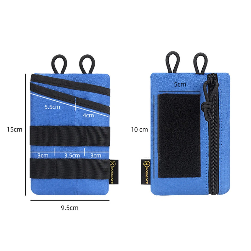 Foldable Small Tool Storage EDC Pouch Lightweight Wear Resistant Organizer for Camping Hiking Sports Portable Credit Card Wallet