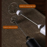 Handheld Double Stick Wireless Whisk Custard Foamer Mini Portable Blender Coffee Milk Three Speed Control Egg White Whipped USB
