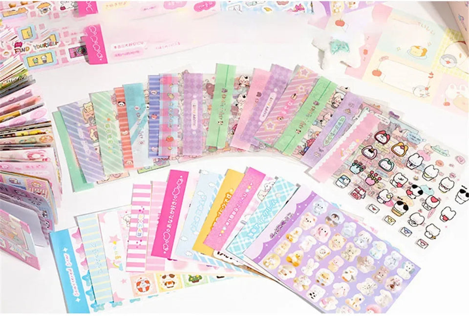 New 1Style 72Pcs/bag Good Mood Maker Cut Film Sticker Book Handbook Scrapbook Phone Case Photo Frame Calendar DIY