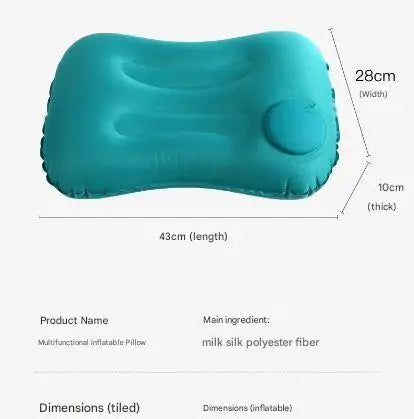 Camping Inflatable Pillow Portable Ultralight Travel Hiking Air Sleeping Pillow for Neck and Lumbar Support