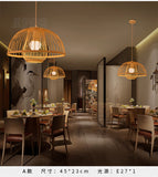Bamboo Artwork Chandelier Lantern Tea Room Restaurant Restaurant Hot Pot Restaurant Japanese Style Retro Zen