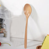 6 Piece Wooden Spoon Bamboo Kitchen Korean Style 9 '' Inch Natural Wood Soup Tableware Cooking Honey Coffee Spoon Mixing Spoon