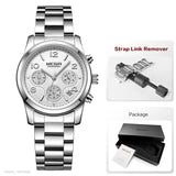 Megir Ladies Watch Chronograph Quartz Watches Women Top Brand Luxury Rose Gold Wristwatch Relogio Feminino часы женские 2057