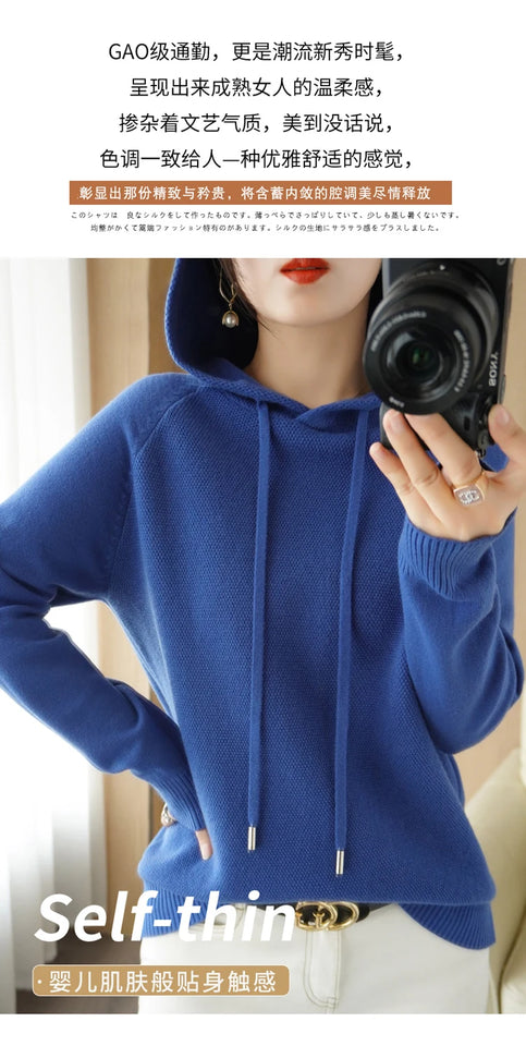 Hoodies And Sweatshirts Long Sleeve Sweaters For Women Wool Clothing New Arrivals Knitted Jumpers Female Outerwears Fashion Tops