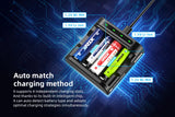 XTAR L4 AAA AA Battery Charger 4 Slots Intelligent LED Indicator USB Charger Charging 1.5V Li-ion / 1.2V lithium NiMH Batteries