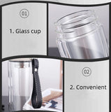 Tea Water Bottle High Borosilicate Glass Double Layer Tea Water Cup Infuser Tumbler Drinkware Water Bottle With Tea Filter
