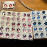 15 Pairs/set Bjd Eye Doll's Eyes 10/12/14/16mm Glass Eyeball Cartoon Type Anime Eye Diy Girl Toys Dress Up Gift Doll Accessories