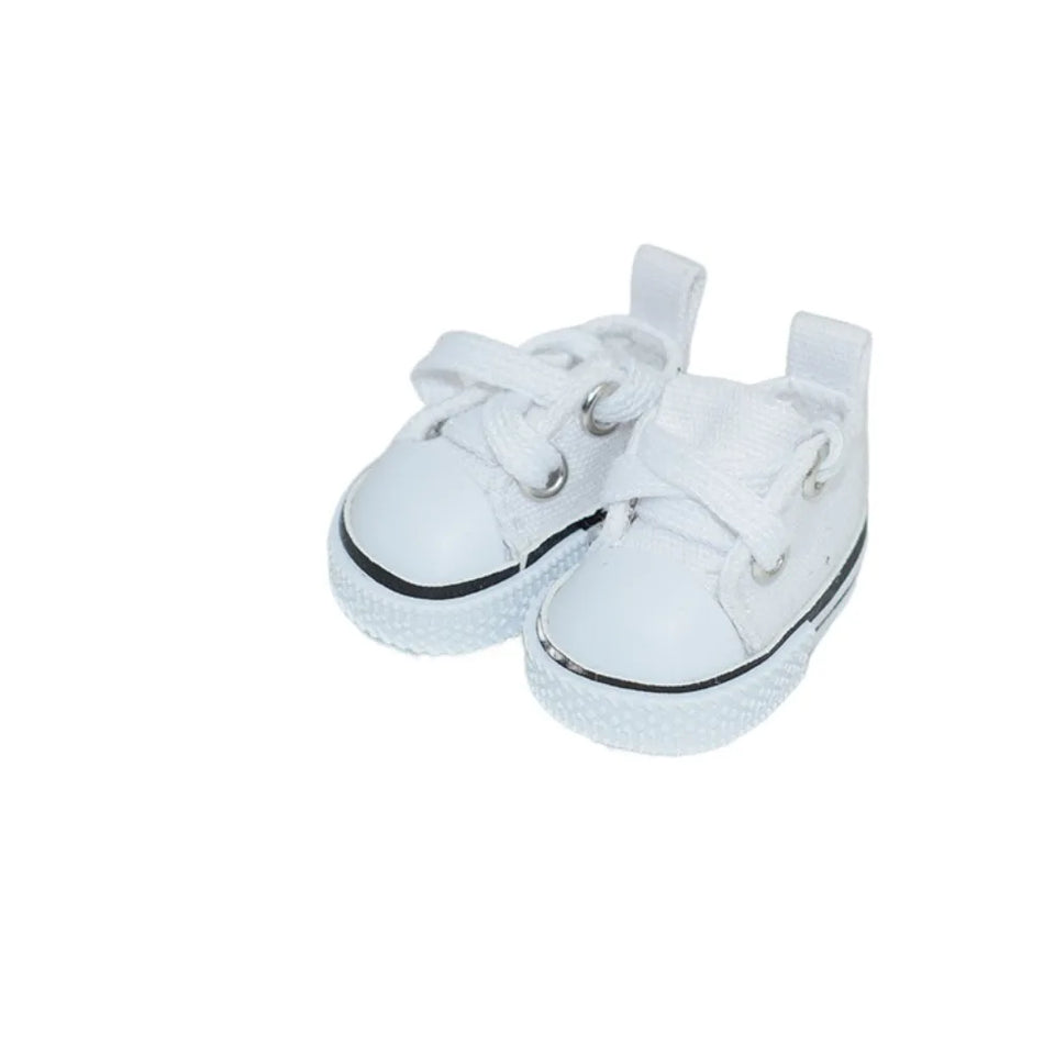 Hand-made Doll Shoes Replacement 4.5cm Doll Replacement Accessories Multiple Styles DIY Canvas Shoes for 15CM Cotton Doll