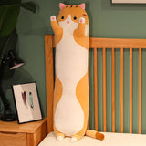 15 Styles 50-150cm Long Cat Plush Toys Stuffed Soft Pause Office Dog Doll Bed Sleepping Pillow Home Decor Birthday Girls Gifts