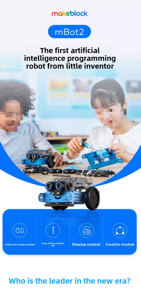 Makeblock MBot2 Programming Robot Children's Artificial Intelligence Steam Education Toys Childlike Products for Beginners Gifts