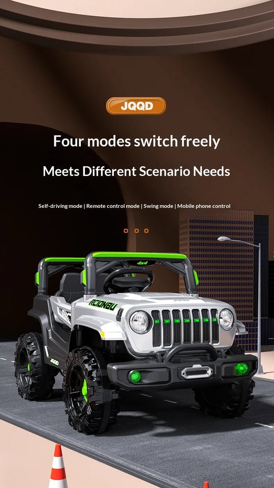12V 7AH Big Battery Electric Car for Kids - Four-Wheel Remote Control 4WD Off-Road Ride-On Vehicle Quality Children's Transport