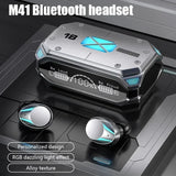 M41 Smart Touch Headset: Wireless Bluetooth Earphones with LED Display & Stereo Sound, Suitable for Smartphones
