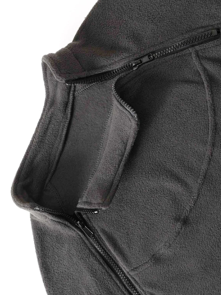 Men's Tactical Hoodies Fleece Windproof Side Zipper Jacket Sweatshirt Spring Autumn Standing Collar Casual Pullover Outdoor Tops
