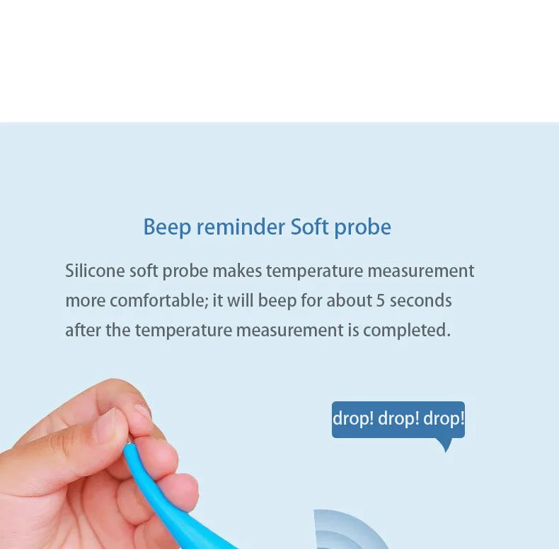 Special anal temperature measurement for farms veterinary soft head  Mercury-free and bendable electronic Medical thermometer