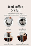 Protable Glass Drip Filter Ice Drop Coffee Maker Cold Brew Dutch Coffee Maker Pot Specialized Barista with 100pcs Filter Paper