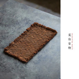 Tea mat, pure handmade plant table runner, pure cotton, thick coarse dry soaking, retro wabi-sabi tea ceremony accessories