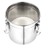 12L Stainless Steel Cereal Container Metal Kitchen Rice Oil Storage Bucket Airtight Durable Corrosion Resistant for Flour Cereal