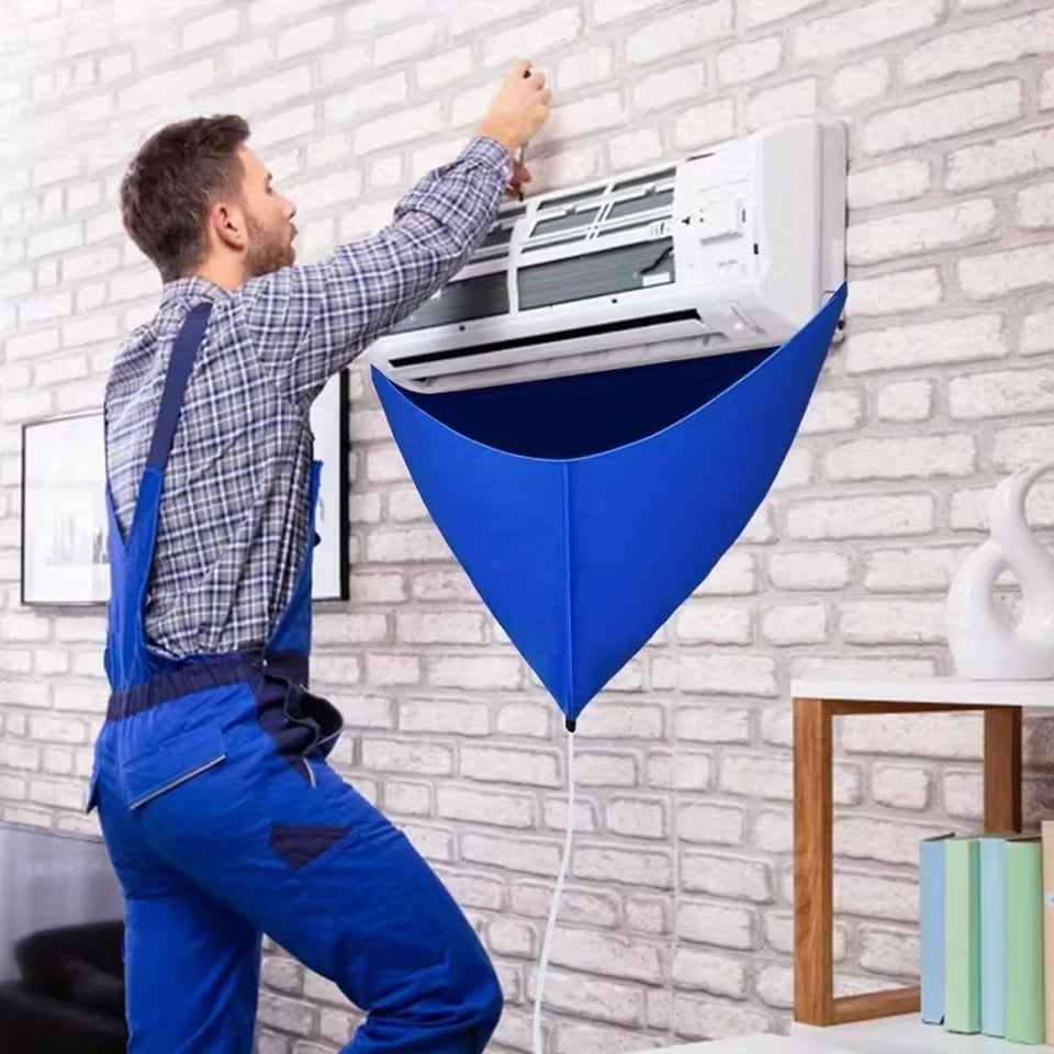 Split AC Cleaning Kit Universal for All AC Models Spill Proof Cleaning Bag with Water Pipe for Home Office and Commercial Use