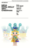 POP MART Mega Royal Molly 400% Childishness Limited Edition Series Blind Box Original Toys Guess Bag Mystery Box Ornaments Dolls