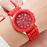 5PCS Women's Watches Fashion Silicone Band Analog Quartz Watch Set（Without Box）