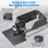 Stainless Steel Cat Litter Box,  Extra Large Splash-proof & Leak-proof Litter Box Suitable for Large Cats