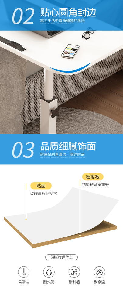 Multi-Functional Folding Small Table Movable Bedside Desk for Children's Reading & Writing Dormitory Home Side Table