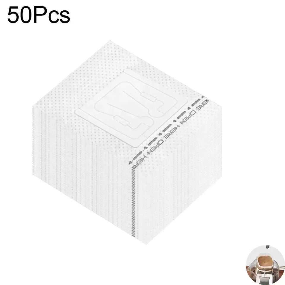 50/100 pcs Coffee Filter Bags Disposable Drip Coffee Paper Pack Portable Hanging Ear Espresso Coffee Accessories Tea Tool