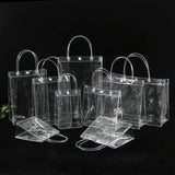 1-50PCS Clear Tote Waterproof Bag Reusable PVC Clear Shopping Bag Shoulder Handbag Environmentally Travel Storage Bag Shoes Bag