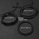 4/5PCS Fashion Leather Strap Men Business Watches Casual Mens Quartz Watch Vintage Bracelets Set Reloj Hombre（Without Box）