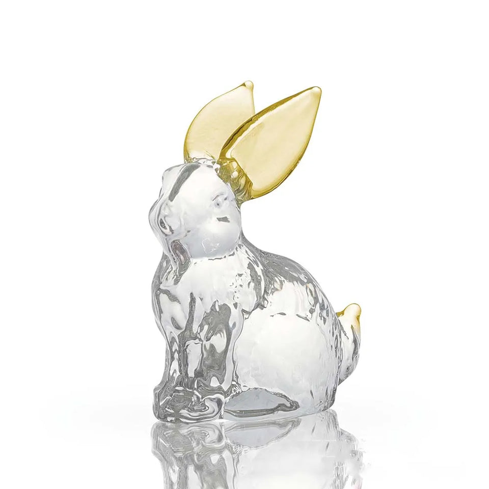 Crystal Rabbit Bunny Figurine Collectibles Spring Easter Decoration Glass Art Animal Paperweight Ornament Creative Gift