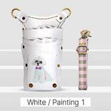 Fenice scissors storage bag,hold 8 scissors, 8 paintings, 6 colors cowhide,waist bag, pet beautician, barber's special waist bag