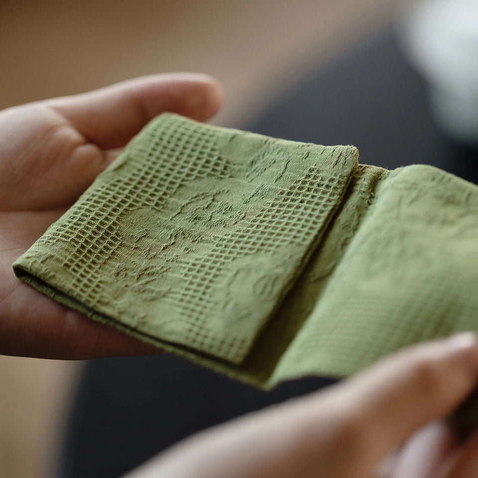 Thick Handmade Cotton Linen Tea Towel Double Sided Water Absorbent Tea Tablecloth Tea Set Mat Tea Tray Cup Coaster Pot Holder