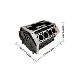 Unique Engine Block Office Desk Organizer - Business Card And Pen Holder, Perfect Gift For Car Enthusiasts And Mechanics, Lightw