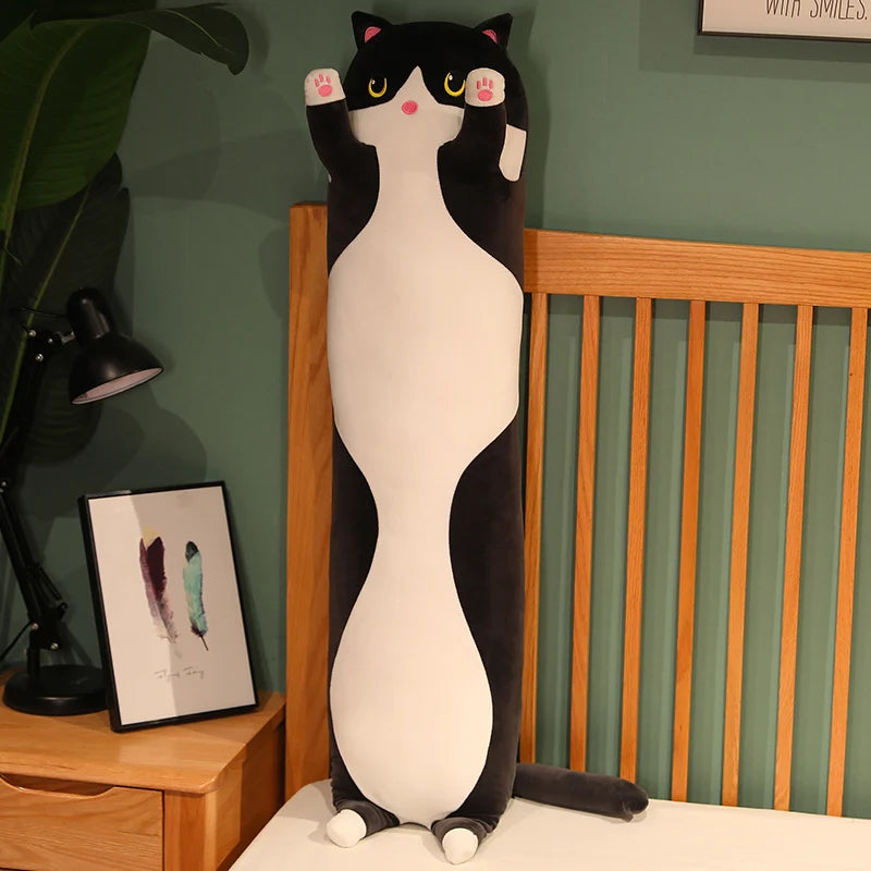 15 Styles 50-150cm Long Cat Plush Toys Stuffed Soft Pause Office Dog Doll Bed Sleepping Pillow Home Decor Birthday Girls Gifts